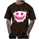 thumbnail image 2 of Blusas y camisas de manga corta con cuello redondo para hombre, blusas casuales de verano a la moda con cuello redondo y estampado para hombre., 2 of 4