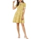 thumbnail image 2 of Vestido de verano floral con volantes y cuello atado para mujer INSPIRE CHIC, amarillo, XS, 2 of 5
