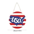 thumbnail image 3 of CuiLiyq 4th of July Wooden Welcome Door Hanger, Patriotic Memorial Day USA 250th Anniversary Sign for Front Porch Wall Entryway Home Decor, 3 of 6