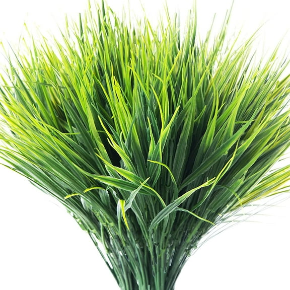 Viworld 8 Pack Artificial Tall Grass Outdoor UV Resistant Artificial Wheat Grass Shrubs Outdoor for Home Garden Decoration