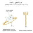 thumbnail image 5 of Rosec Jewels Moissanite Heart Shape Engagement Ring 2 Carat - Solitaire Ring for Women - D-VS1 Quality Certified, 14K Yellow Gold, US 3.50, 5 of 9