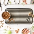 thumbnail image 4 of Bone Dry Striped Embroidered Microfiber Pet Food Mat, 4 of 5