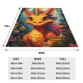 thumbnail image 3 of Salouo Colorful Flower Chameleon Print Bed Blankets,Flannel Blanket Comfortable Air Conditioning Blanket Lightweight Blanket for Sofa Bed Travel & Couch -60"x50", 3 of 8