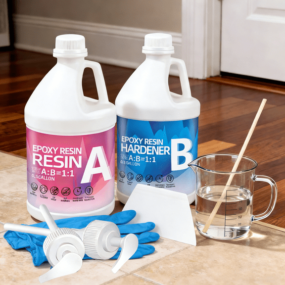 Epoxy Resin Kit 1GAL - Crystal Clear Resin with Tools, 1:1 Mixing Ratio, Bubble Free & Anti-Yellowing - High Gloss Casting & Coating Resin for Jewelry, River Tables, Bar Top, Countertops & Wood