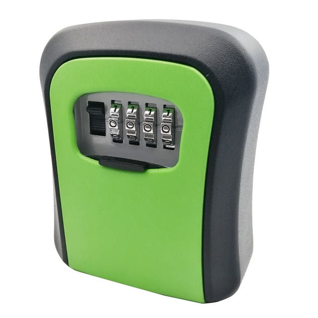 Yeacher Key Lock Box Wall Mount Aluminum Alloy 4-Digit Combination Waterproof Lockbox Key Safe Box Portable Storage for House Key ID Card U Disk