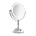thumbnail image 1 of 8 Inch Cosmetic Mirror Lighted Double Sided 1/3x Magnifying Makeup Mirror With Led Light 2-Face Desktop Brightness Adjustable ,Widely Use, 1 of 7