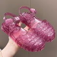 thumbnail image 2 of Oalirro - Selected Toddler Girl Sandals PVC Fabric Closed Toe Beach Shoes Size 3.5M-10M Recommended Age: 2-3 Years, 2 of 9