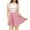 Pink, variant on QHFBli Womens Christmas Pleated Overall Gothic A-Line Elastic Waist Kawaii Braces Suspender Skirt