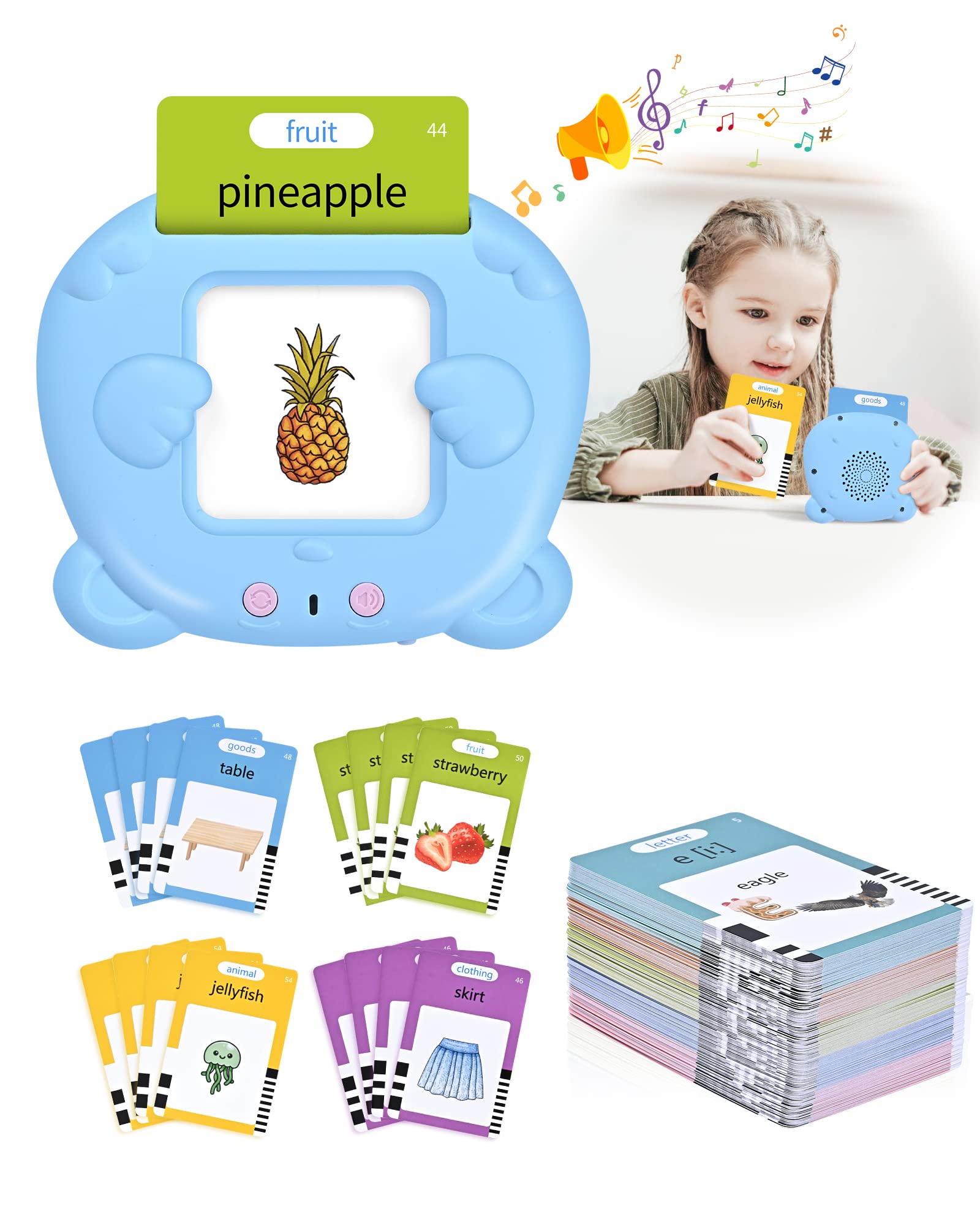 Learning Flash Cards Toddler Toy for 2 3 4 5 6 Years Old Autism