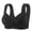 Black, variant on QASIEATN Front Closure Daisy Bras for Older Women Skin-friendly Comfortable Wireless Bras Womens Underwear Everyday Bralettes
