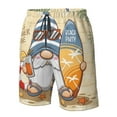 thumbnail image 5 of Kll Hello Summer Cute Gnome Men'S Casual Summer Beach Shorts Hawaiian Shorts With Pockets-Large, 5 of 9