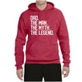 thumbnail image 2 of Wild Bobby, Dad The Man The Myth The Legend Father's Day Unisex Hoodie Sweatshirt, Vintage Heather Red, Medium, 2 of 6