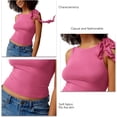thumbnail image 3 of ZOUSSIQI Womens Pullover Tank Tops, O-neck, Ruched Tank Top, Solid Color, Ruffles for Party for Women CA919-22546, 3 of 3