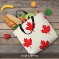 thumbnail image 5 of Wukai Happy Canada Day Print Reusable Grocery Bag Shopping Bags with Zipper Shoulder Shopping Handle Bag Suitable for Outdoor Convenient Daily Bag, 5 of 8