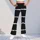 thumbnail image 1 of Pantalones largos con estampado para niñas, forrados de vellón para mayor calidez, pantalones largos casuales, leggings ligeramente acampanados, traje para niñas de 5 a 16 años., 1 of 6