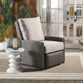 thumbnail image 2 of Safavieh Landon Outdoor Coastal Aluminum Recliner Chair, Gray Brown/Light Gray, 2 of 12
