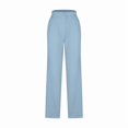 thumbnail image 3 of Women's Linen Pants Summer Casual Pants for Womens Elastic Waist Solid Lightweight Loose Trousers with Pockets Plus Size Beach Travel Pants, 3 of 4