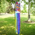 thumbnail image 5 of In the Breeze 5214 — Peace, Love & Happiness 40-inch Windsock — Fun, Novelty '60s Inspired Hanging Garden Décor, 5 of 7