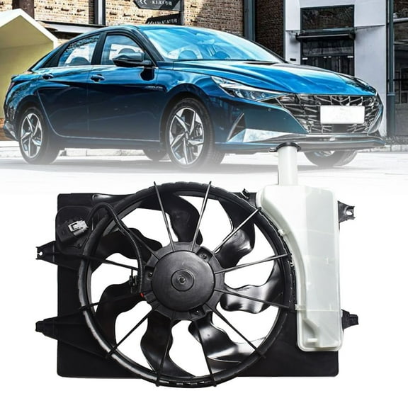 ALL-CARB Radiator Condenser Cooling Fan Assembly Replacement for 2017-2018 Elantra Sedan