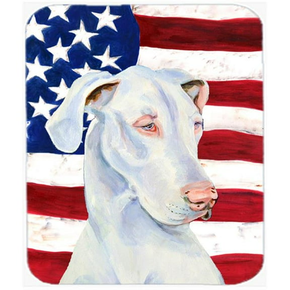 Usa American Flag With Great Dane Mouse Pad, Hot Pad Or Trivet