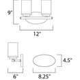 thumbnail image 2 of Maxim Lighting - Two Light Bath Vanity - Corona-2 Light Contemporary Bath Vanity, 2 of 2