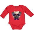 thumbnail image 3 of Inktastic Pug Dog July 4th Patriotic Sunglasses Boys or Girls Long Sleeve Baby Bodysuit, 3 of 5
