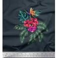 thumbnail image 1 of Soimoi Silk Fabric Floral & Leaves Tropical Fabric Prints By Yard 42 Inch Wide, 1 of 1