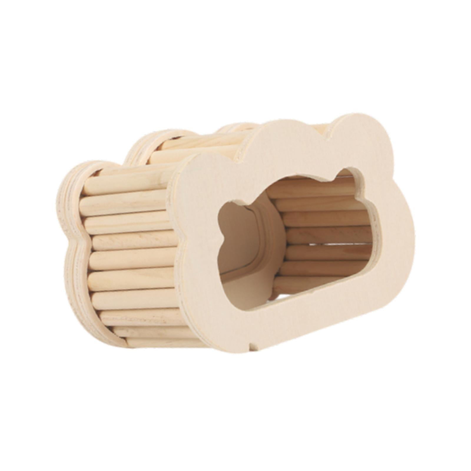 EHJRE Hamster Wooden House Hiding Place Habitat Decor Activity Protection Cage Accessory Hideaway Room to Run Resting Plating Exploration of Games Hiding Pl