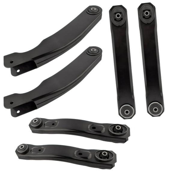 BOXI 6pcs Front Upper Lower Control Arms Rear Trailing Control Arms Replacement for Jeep Grand Cherokee 1999 2000 2001 2002 2003 2004 | K640797 K640773 RK641869