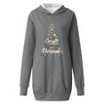 thumbnail image 3 of Merry Christmas Long Hoodies for Women 2025 Long Sleeve Xmas Tree Graphic Hooded Sweatshirt with Pockets Hoodie Dress, 3 of 6