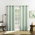 thumbnail image 6 of Sun Zero Satti Embroidered Leaf 100% Blackout Grommet Curtain Panel, 40"X84", Sage Green, 6 of 8