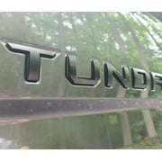 Auto safety Metal Tailgate Insert Letters Compatible with 2014-2021 Tundra 3D Raised Zinc Alloy Rear Emblem with Strong Adhesive-Matte Black