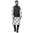 thumbnail image 1 of Atasi Ethnic Dupion Silk Mens Kurta Pyajama Set With Nehru Jacket For Mens Wear, 1 of 3