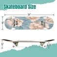 thumbnail image 2 of 31'' Complete Skateboard 7 Layer Canadian Maple Double Kick Deck Skateboards floral bouquets tulips peonies Skate Board for Beginner Adult Gifts, 2 of 5