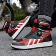 thumbnail image 4 of Bottes et Chaussures de Moto Toutes Saisons pour Hommes et Femmes, Noir Rouge, 40, 4 of 14
