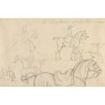 thumbnail image 3 of James Seymour 18x13 Black Modern Framed Museum Art Print Titled - Six Studies of Horses and Riders, 3 of 5