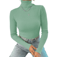 thumbnail image 1 of Suéter de Dama Cuello Tortuga Acanalado Stretch: Elegancia y Comodidad UNITALLA, 1 of 5
