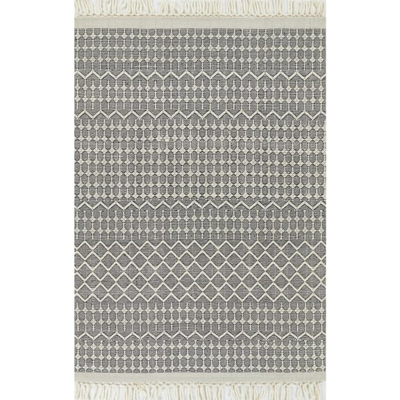 Momeni Contemporary Rectangle Area Rug, Black, 2' X 3'