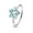 Aqua, variant on Cartilage Nose Bendable Hoop with CZ Flower Top Design 20g