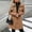 Brown plus size winter coat a1, variant on Bzdzmqm Womens Oversized Overcoat Stand Collar Mid Length Button Down Coat With Side Pockets Solid Warm Outwear Jacket Fall Winter Business Daily Wear, Bronze 3XL