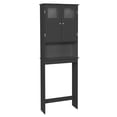 thumbnail image 5 of Ktaxon Over the Toilet Bathroom Storage Cabinet  with 2 Doors & 3 Storage Shelves Space Saver, Black, 5 of 19