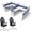 Blue, variant on SUNLINE Office Cubicle Kit - 2 Person Modular Workstation Set with 7 Layout Options and 2 Elevate Ergonomic Chairs - Dark Grey