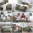 thumbnail image 6 of Vintage Green Bedding 3 Piece Duvet Cover Set Twin Size, Southwestern Geometric Abstract Art Soft Microfiber Comforter Cover with Zipper Closure & Pillowcases, Wrinkle & FadeResistant Quilt Cover, 6 of 9