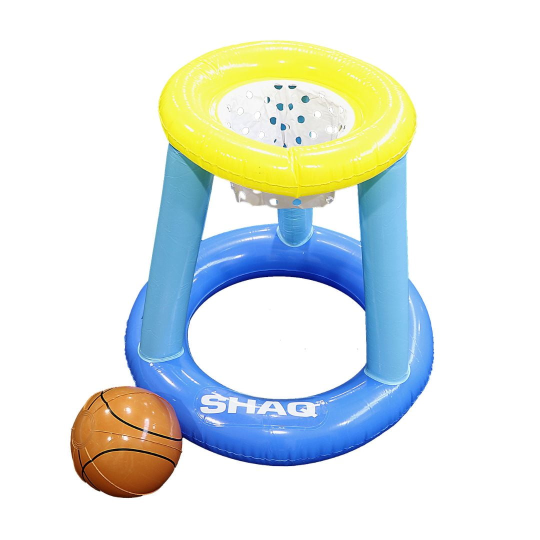 SHAQ Inflatable Floating Hoop for Pool Basketball Play Durable Shaq Basketball Hoop Easy Setup Pool Game for Kids Pool Hoop for Adults