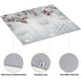 thumbnail image 4 of Dish Drying Mat Snowflake Winter White Berry Absorbent Microfiber Non Slip Quick Dry Heat Resistant Holiday Decorative Kitchen Counter Mat for Plates Cups Glasses 16x18 Inch, 4 of 8