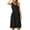 Black, variant on Women’s Eyelet Beach Dress: V-Neck Button-Down Sundress with Pockets, Lightweight Knee Length Sleeveless Summer Dress