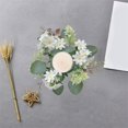 thumbnail image 4 of Neoyler Hydrangea Candle Garland Decoration Artificial Floral Wreath for Parties Weddings Home Decor Suit Candle Holders Table Accents Suit Gift Idea Plastic Material, 4 of 6