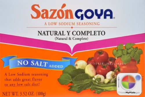 GOYA Sazon Natural And Complete Seasoning No Salt 3.52 Oz