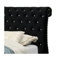 thumbnail image 4 of Benjara California King Fabric Upholstered Sleigh Bed with Deep Button Tufts, Black, 4 of 5