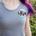 thumbnail image 2 of Hot Air Balloons Lined Up Pinback Button Pin, 2 of 5
